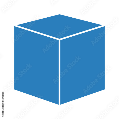 Blue Cube Vector Illustration