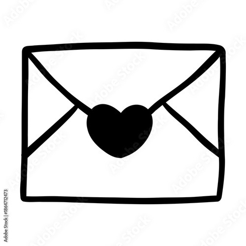 envelope hand drawn icon
