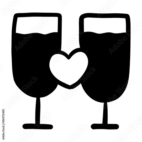 drinks hand drawn icon