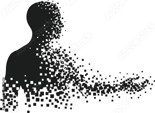 Digital Disintegration of a Human Form