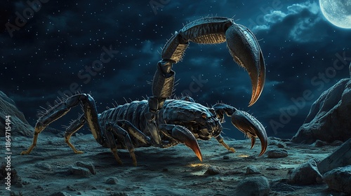 Nightfall: Majestic Scorpion Under the Moon