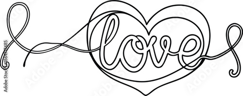 hand drawn vector illustration of a sketch of a love