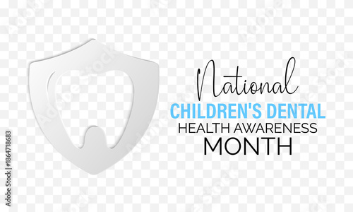 Dental health awareness banner design for children, celebrated every February as Children, s Dental Health Month, focusing on healthy smiles and oral hygiene.