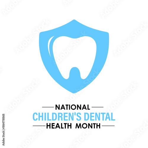 Dental health awareness banner design for children, celebrated every February as Children, s Dental Health Month, focusing on healthy smiles and oral hygiene.