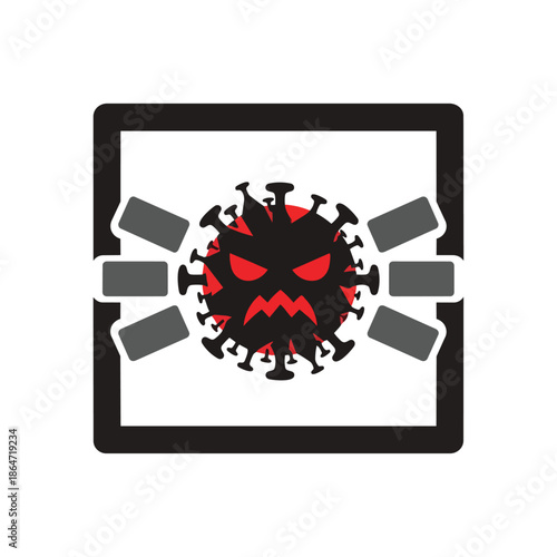 Computer Virus Infection on Screen Malware Attack