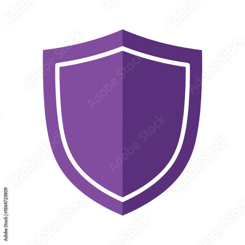 Purple Shield Vector Icon