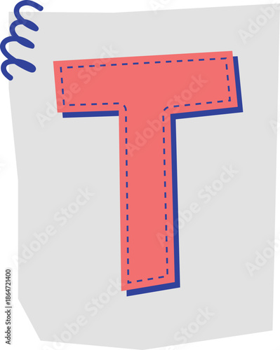 Cute Cutout Letter T Design