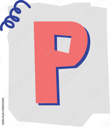 Cute Cutout Letter P Design