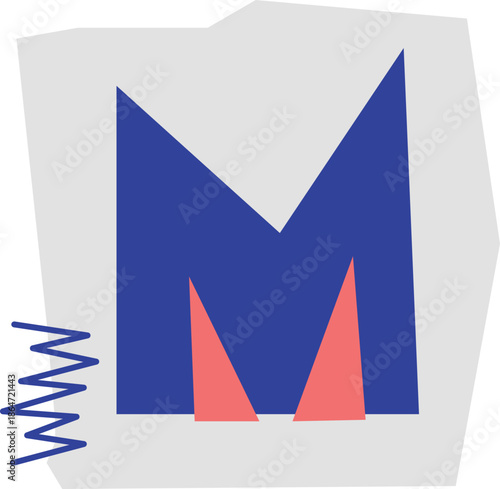 Cute Cutout Letter M Design