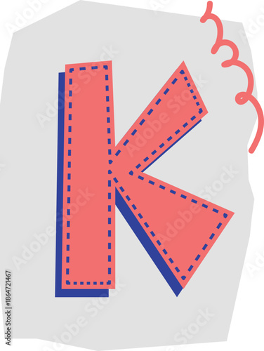 Cute Cutout Letter K Design