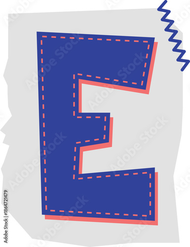 Cute Cutout Letter E Design