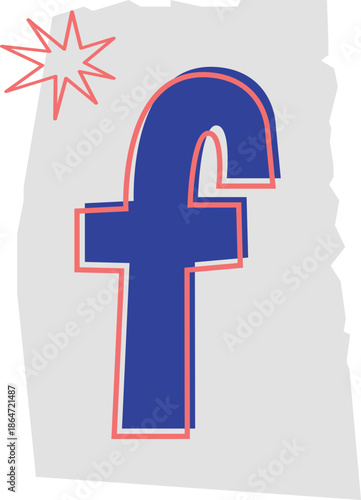 Cute Cutout Letter F Design