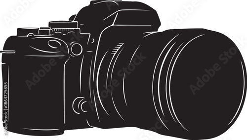 Camera Equipment Silhouette Vector Set