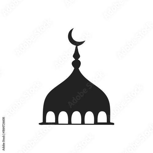 silhouette of the mosque dome