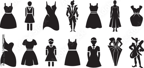 Collection of classic dress silhouettes
