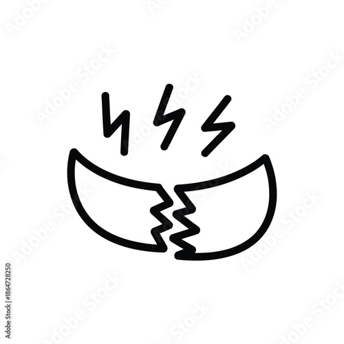 Angry face emoticon with lightning bolts for frustration or irritation