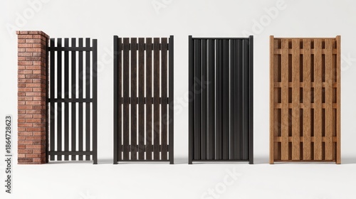 Stylish fences showcase diverse materials and designs for modern