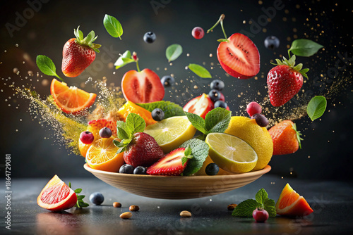 fruit salad with fresh fruits