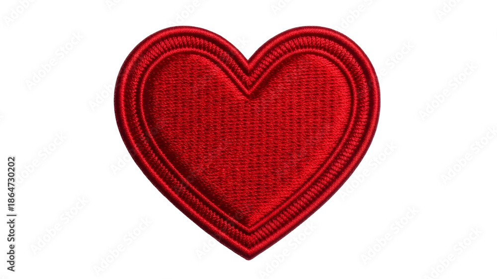 Fototapeta premium Red heart shape isolated on transparent background