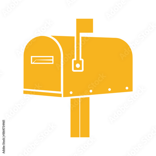 Yellow Mailbox Illustration