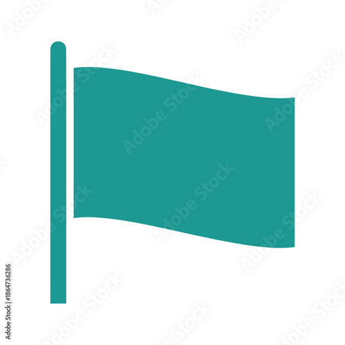 Green Flag Icon Vector Illustration