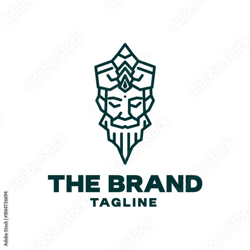 Minimal Sultan Logo Design, Elegant and Premium Symbol Icon Vector Illustration With Line Art Style