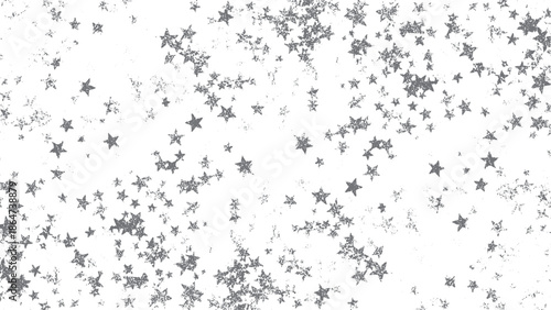Grunge texture background transparent overlay with black star imprints and scratched frame. Urban grunge background texture vector with dust overlay and distressed grain effect. 