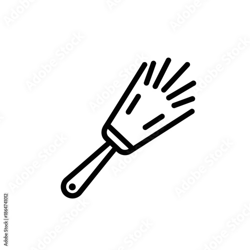 Black Makeup Brush with Soft Bristles.