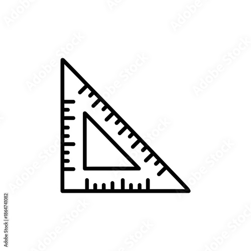 Set Square Ruler Measurement Tool.