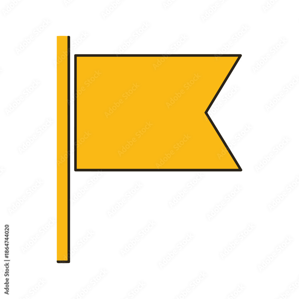 Obraz premium Yellow Flag Icon