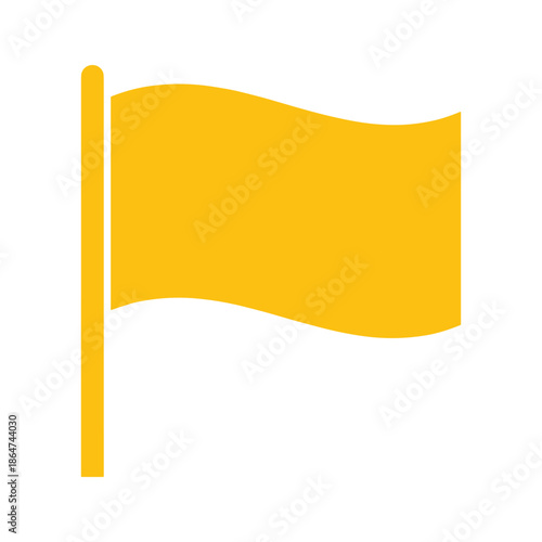 Yellow Flag Vector Illustration