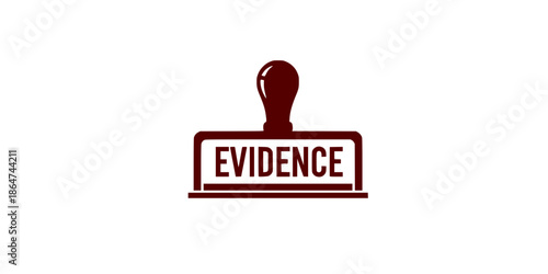 Evidence rectangular rubber stamp
