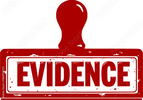 Evidence rectangular rubber stamp
