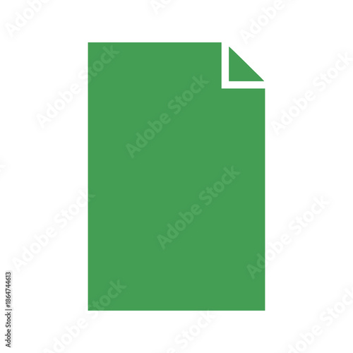 Green Paper Icon Vector Illustration
