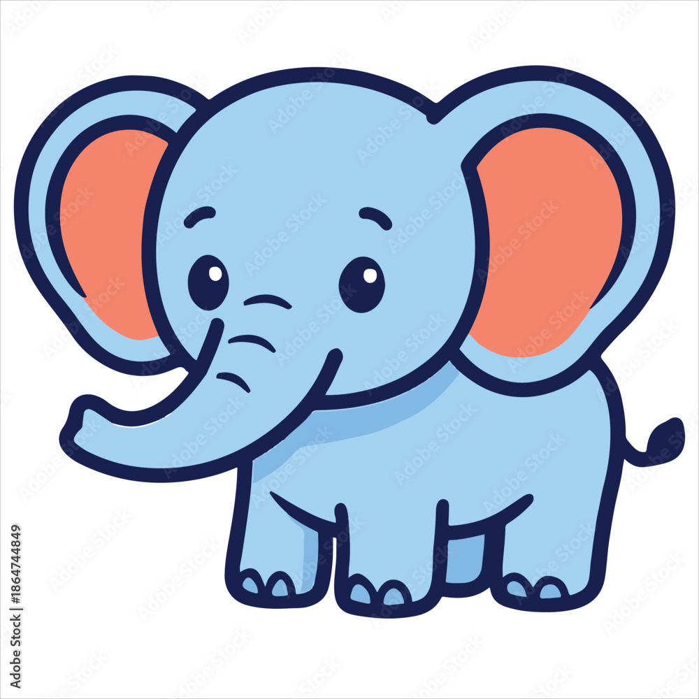 Fototapeta premium elephant illustration vector