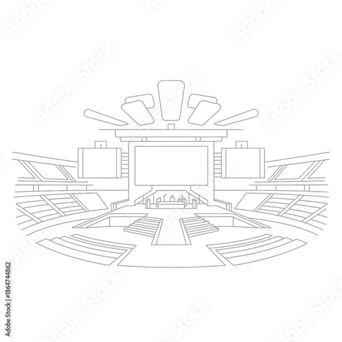 Theater Auditorium with Stage and Seating.