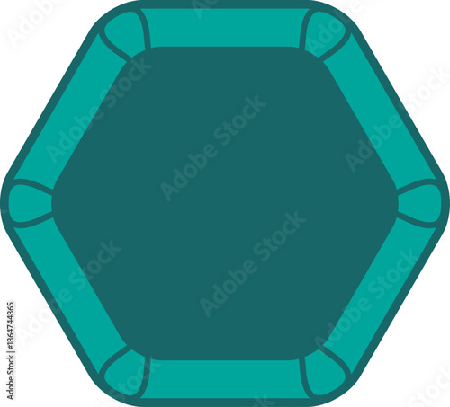 문양 육각 프레임 테두리