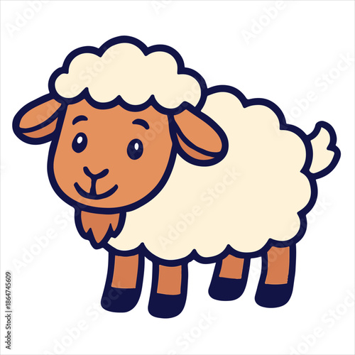 vector illustration of sheep