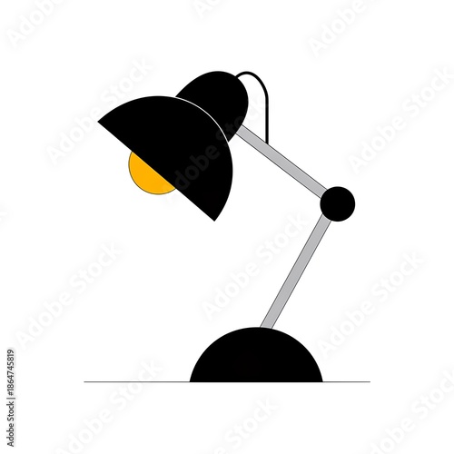 Modern desk lamp with adjustable arm and warm lighting