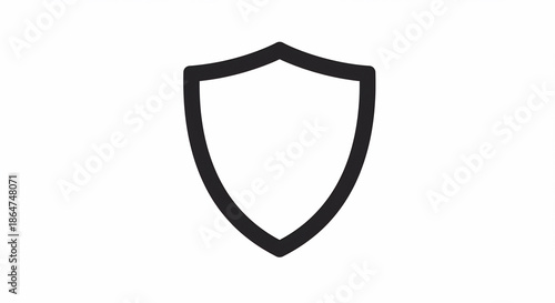 Simple shield icon on white