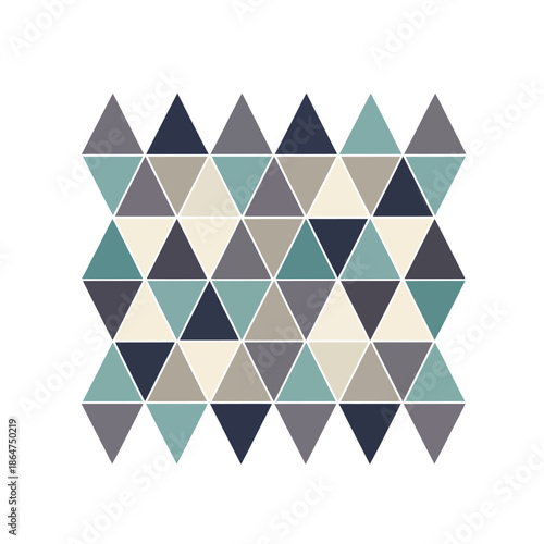 Geometric Pattern of Triangles in Various Colors.