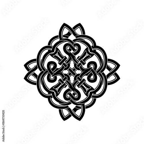 Intricate Celtic Knotwork Design Element.