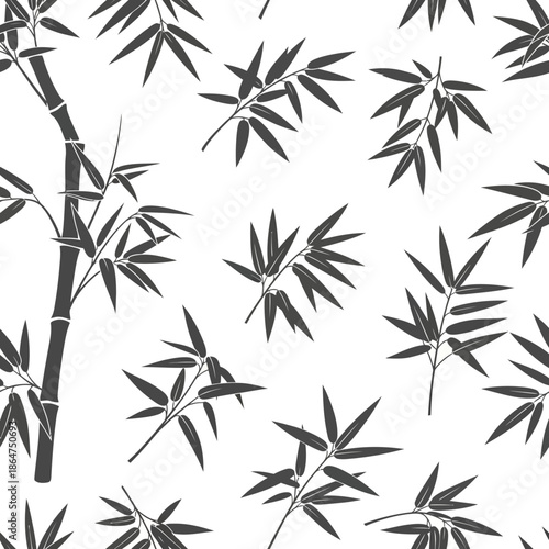Bamboo Leaves Illustration Pattern Design Element.