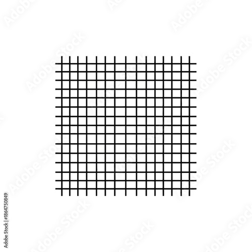 Black Grid Pattern on White Background.