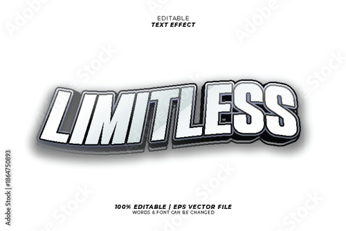 Editable text effect vector eps file with limitless words