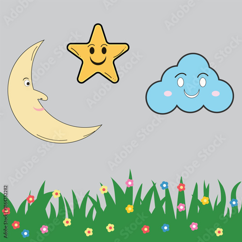 Playful cartoon design for kids