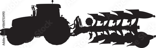 Modern tractor illustration on white background.