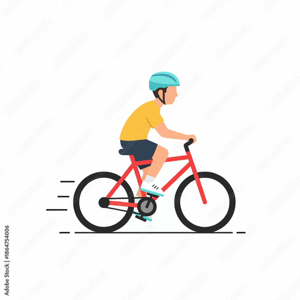 Fototapeta premium Cycling Activity Icon Minimal Design