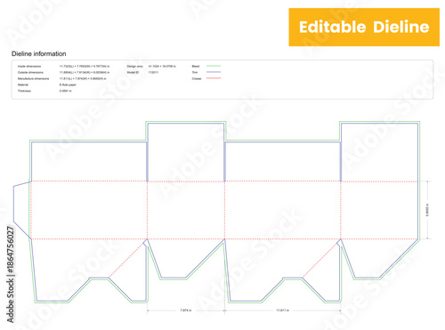 center special slotted top crash lock dieline template box dieline die lines packaging custom dieline  box cardboard box dieline pizza box dieline printable product packaging layout,