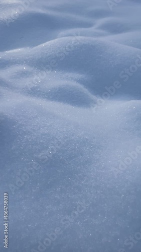 Close-up of the texture of sparkling snow
